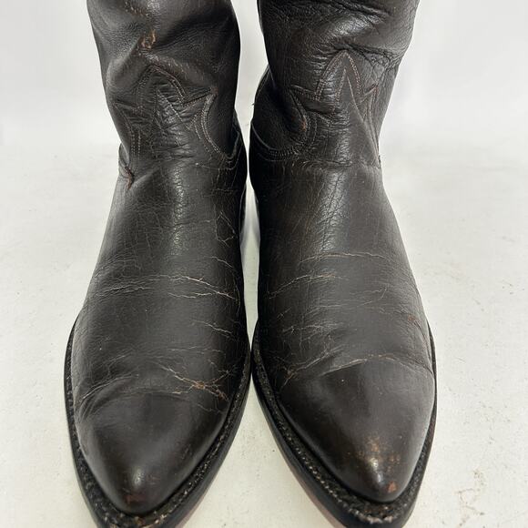 Tony Lama Gold Label Water Buffalo Cowboy Boots “Espresso” main image 12